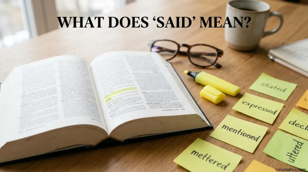 What Does “Said” Mean