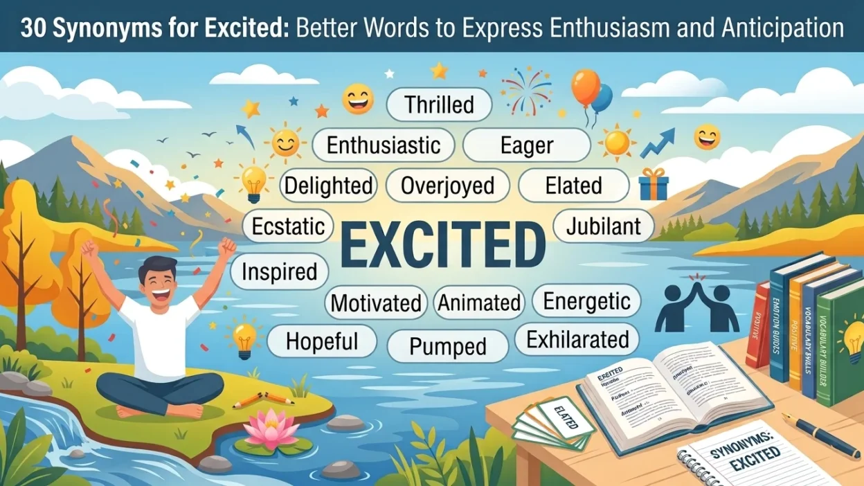 synonyms for excited