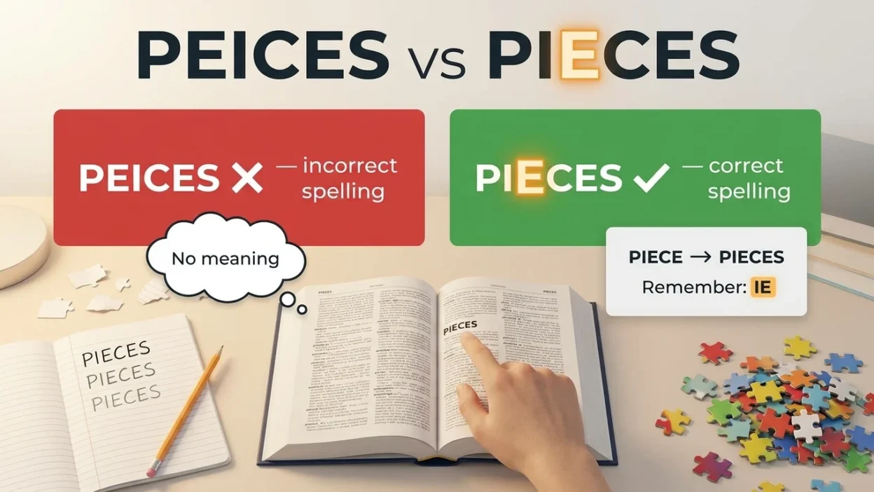 peices vs pieces