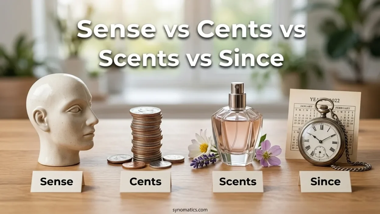Sense vs Cents vs Scents vs Since