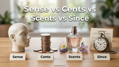Sense vs Cents vs Scents vs Since